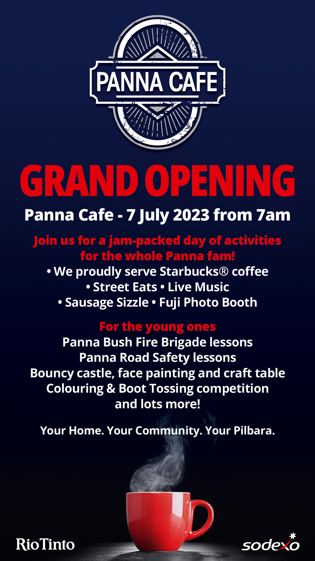Panna Cafe Opening Invite poster